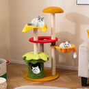 46 Inch Tall Cat Tree Multi-Level with Padded Perch and Hanging Basket Bed by LJGDeals