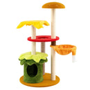 46 Inch Tall Cat Tree Multi-Level with Padded Perch and Hanging Basket Bed by LJGDeals