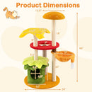 46 Inch Tall Cat Tree Multi-Level with Padded Perch and Hanging Basket Bed by LJGDeals