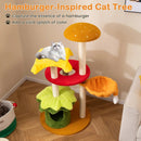 46 Inch Tall Cat Tree Multi-Level with Padded Perch and Hanging Basket Bed by LJGDeals