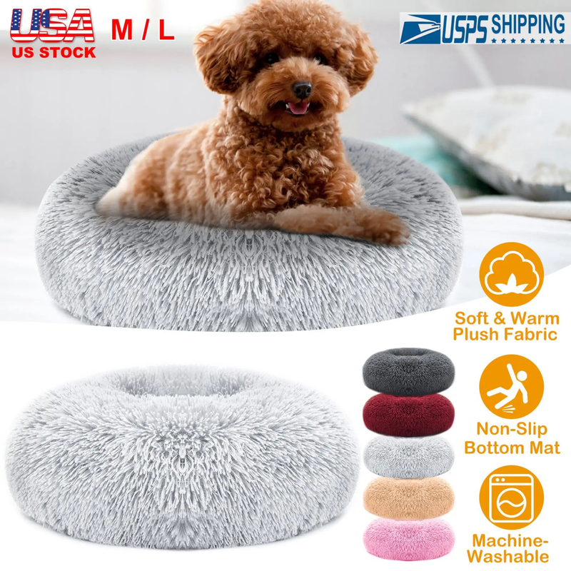 Pet Dog Bed Soft Warm Fleece Puppy Cat Bed Dog Cozy Nest Sofa Bed Cushion For S/M Dog, photo 4 of 14