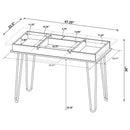 Writing Desk With 4 Hidden Storages - Brown by HouseOfZazla
