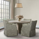 London - Upholstered Skirted Dining Arm Chair by HouseOfZazla