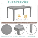 6 Pieces Kitchen Dining Set, Rectangular Wooden Dining Table With 4 Upholstered Chairs And A Bench by Unique Piece Furniture