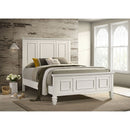 Copper - Queen Panel Bed With Structured Headboard And Slatted Design - White by HouseOfZazla