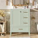 Bathroom Vanity, Modern Bathroom Cabinet With Sink Combo Set, Bathroom Storage Cabinet With A Soft Closing Door And 3 Drawers, Solid Wood Frame by HouseOfZazla