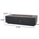 Modern Rectangle Fire Table 50, 000 Btu