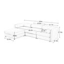 Contemporary Elegant Sofa With Storage And Ottoman