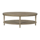 Bedford - Oval Coffee Table With Shelf - Natural by Unique Piece Furniture
