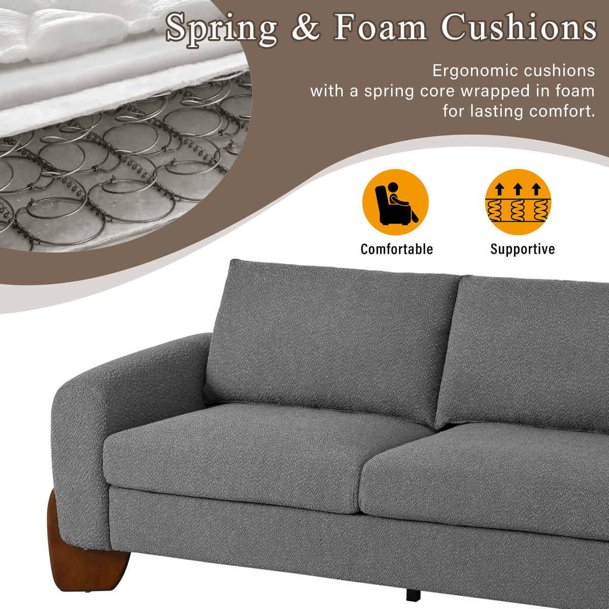 U_Style Modern 3-Piece Living Room Sofa Set, photo 8 of 10