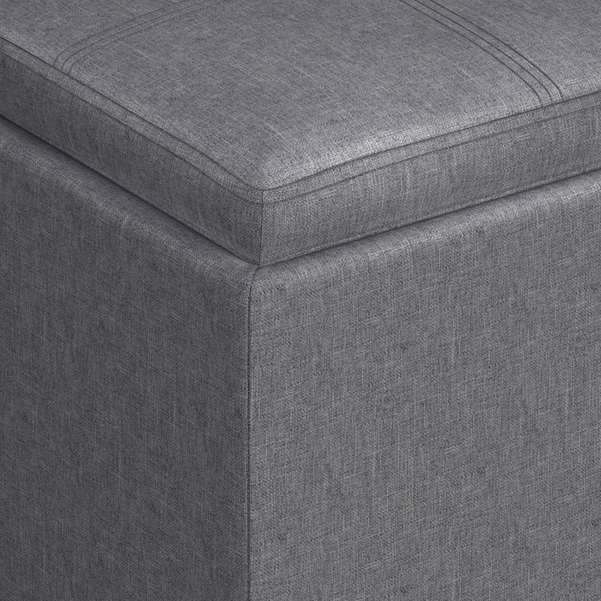 Rockwood - Upholstered Cube Storage Ottoman With Tray, photo 31 of 40