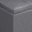 Rockwood - Upholstered Cube Storage Ottoman With Tray by Unique Piece Furniture