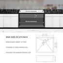 Modern Style Undermount Sink With Stainless Steel, Deep Single Bowl