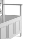 Amherst Solid Wood Entryway Storage Bench in White