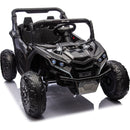 24V Two-Seater Kids Ride On UTV W/Parents Remote Control,Four-Wheel Suspension,Slow Start,Large wheel design,Anti-collision bar,Storage space,Music,USB,Bluetooth,Volume control,LED lights for Kids 3+.