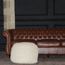 Semi Rounded Pouf, Cable Knitted, Perfect Seating by HouseOfZazla