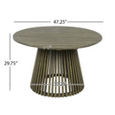Patio Set Outdoor Acacia Wood Furniture Sets - Modern Club Chair Conversation Sets with Patio Dining Table by HouseOfZazla