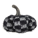 Set of 2 Fabric Black Pumpkins