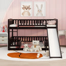 Low Bunk Bed With Slide, Fence And Ladder by Unique Piece Furniture