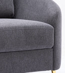 Yuina Linen Chair - Gray