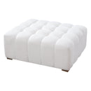 White Boucle Multipurpose Ottoman by HouseOfZazla