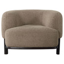Lawler Upholstered Barrel Back Accent Chair Brown and Black
