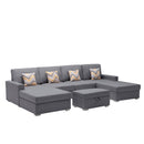 Nolan - Fabric 5 Piece Sectional Sofa With Interchangeable Legs by Unique Piece Furniture