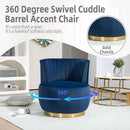 360 Degree Swivel Cuddle Barrel Accent Sofa Chair by Unique Piece Furniture