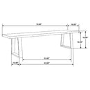 Wobegon - Rectangular Dining Bench - Gray by HouseOfZazla