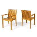 7-Piece Acacia Wood Outdoor Dining Set by HouseOfZazla