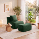 Soft Teddy Fabric Boneless Sofa