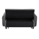 Pull-Out 2 Seat Modern Sleeper Sofa With 2 Throw Pillows And USB Ports by HouseOfZazla