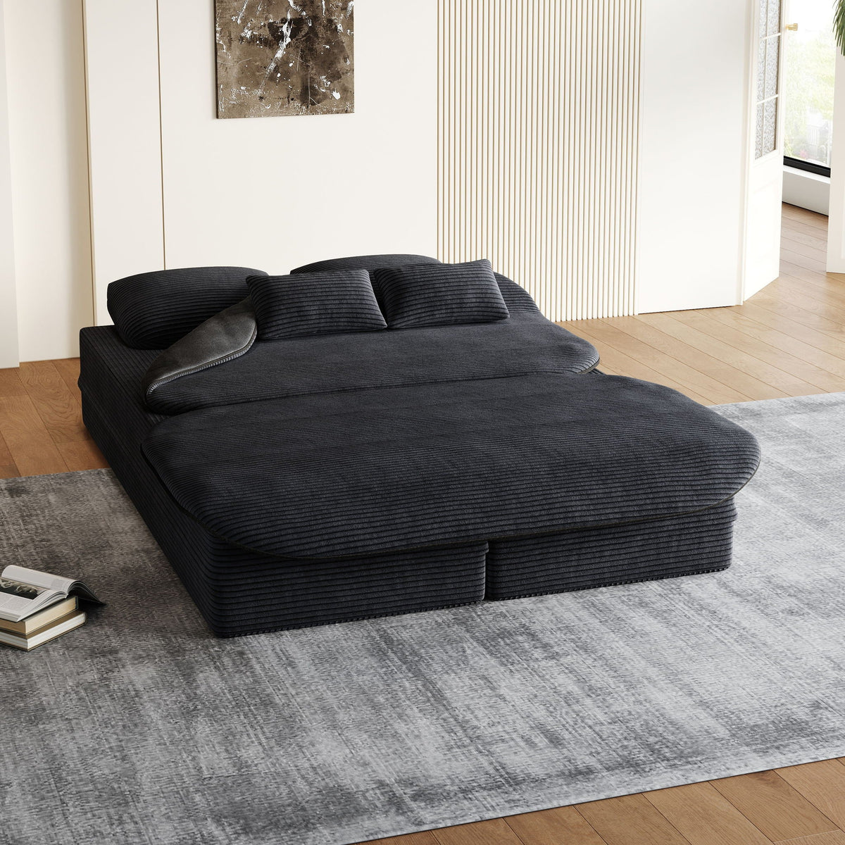 2 In 1 Foldable Sofa Bed With Multi Functional Blanket, photo 34 of 40