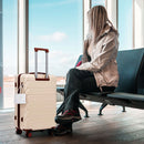 3-Piece ABS Spinner Wheel Luggage Set 20"/24"/28" Beige