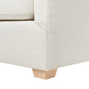 Ada - Flared Arm Contemporary Sofa With Lumbar Pillows - Flax White