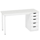 47" Computer Desk with 5 Drawers, Modern Study Table Writing Desk