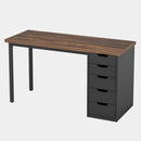 47" Computer Desk with 5 Drawers, Modern Study Table Writing Desk