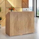 46.5" Reception Desk, Modern Front Desk Counter Table with Open Shelves