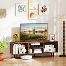 47.5 Inches TV Stand for 55-Inch TV with Compartments and Metal Legs by LJGDeals