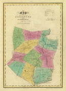 Vintage Map of Schoharie County, New York 1829
