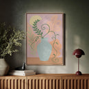 Twilight Leaves in a Pale Blue Vase by Kooly