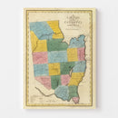 Vintage Map of Saratoga County, New York 1829
