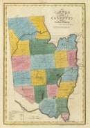 Vintage Map of Saratoga County, New York 1829