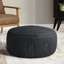 Fredrik - Round Pouf - Black by HouseOfZazla