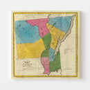Vintage Map of Warren County, New York 1829