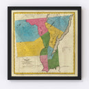 Vintage Map of Warren County, New York 1829