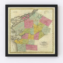 Vintage Map of Jefferson County, New York 1829