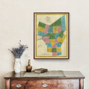 Vintage Map of Oneida County, New York 1829