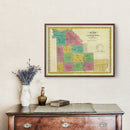 Vintage Map of Madison County, New York 1829