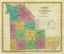 Vintage Map of Madison County, New York 1829